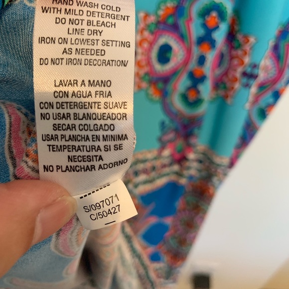 Sandra Darren long sleeve boho groovy shift dress - Picture 6 of 8